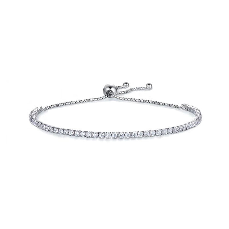 Moissanite Women's Sterling Silver Bracelet