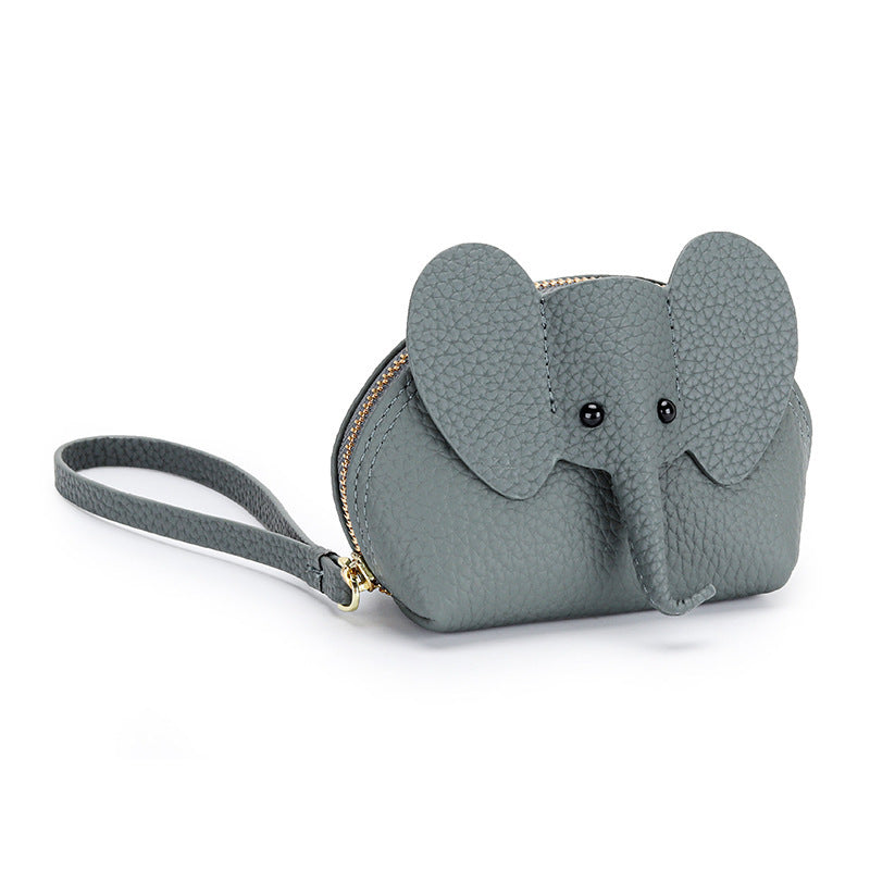 Cute Coin Purse Leather Cartoon Elephant