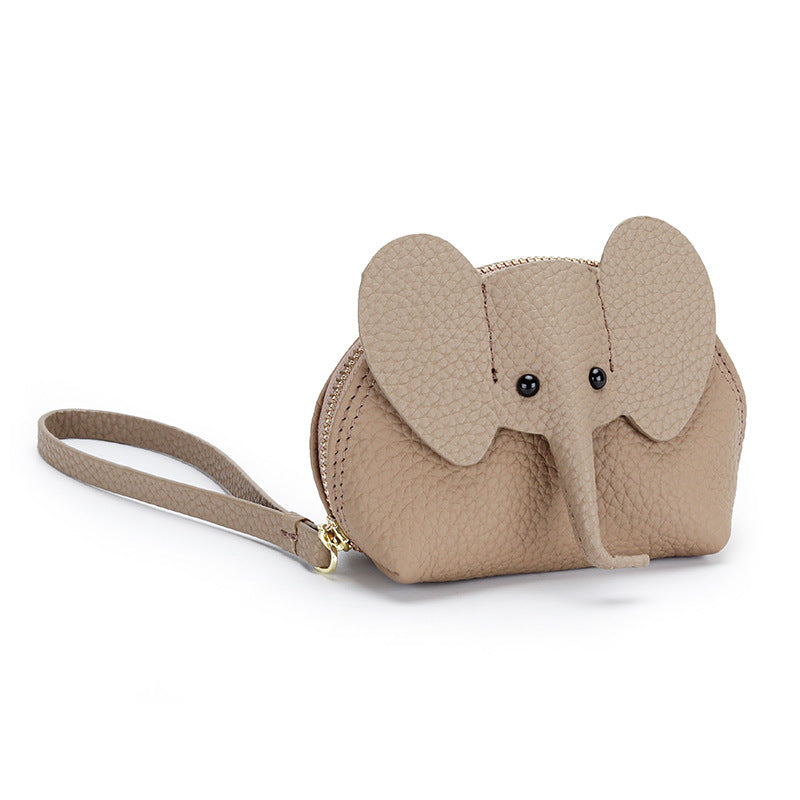 Cute Coin Purse Leather Cartoon Elephant