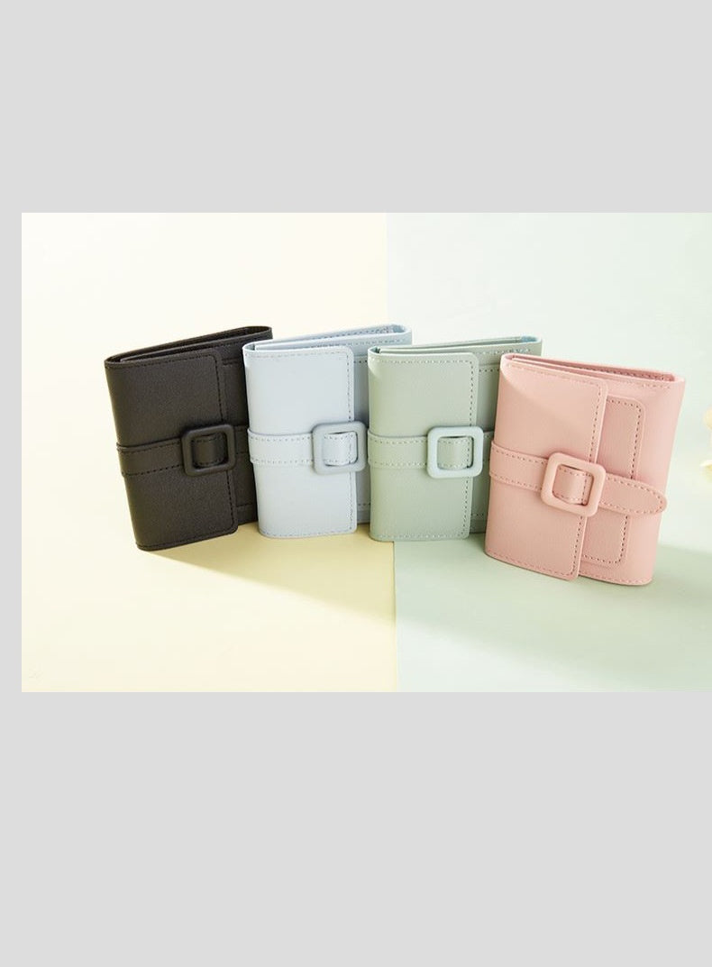 Purse Short Solid Color Card Holder Spring Women's High Sense