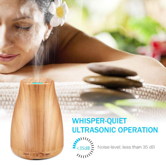 Wood Grain Aroma Diffuser Ultrasonic Humidifier