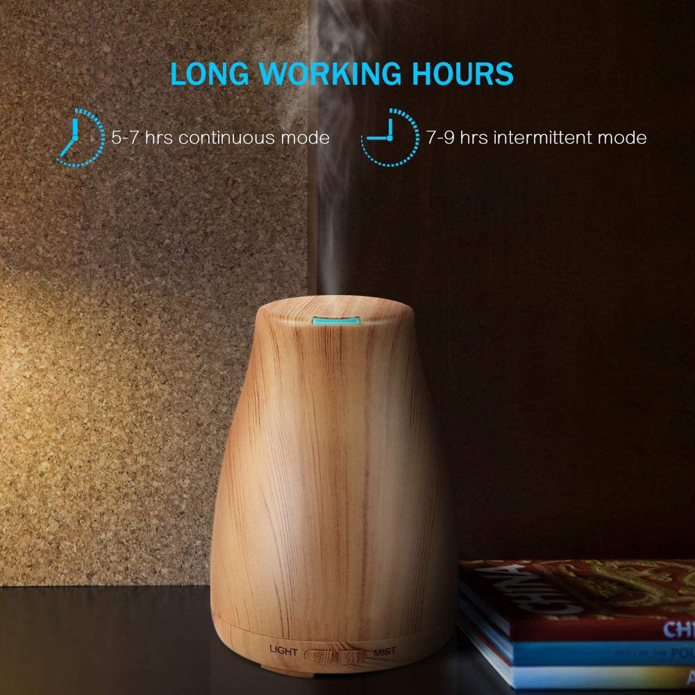 Wood Grain Aroma Diffuser Ultrasonic Humidifier